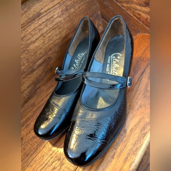 Vintage Celebrity Handmade 1920s Style Mary Jane Heeled Women's Shoes Size 9B - Picture 3 of 14